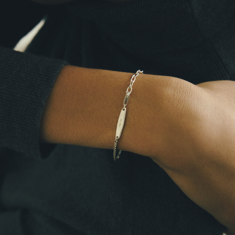 エリプスコンビチェーンブレスレット SV -M-