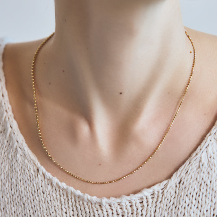 【先行販売】ボールチェーンコンビネックレス GD 50cm