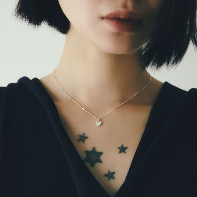 タイニーハートネックレス SV