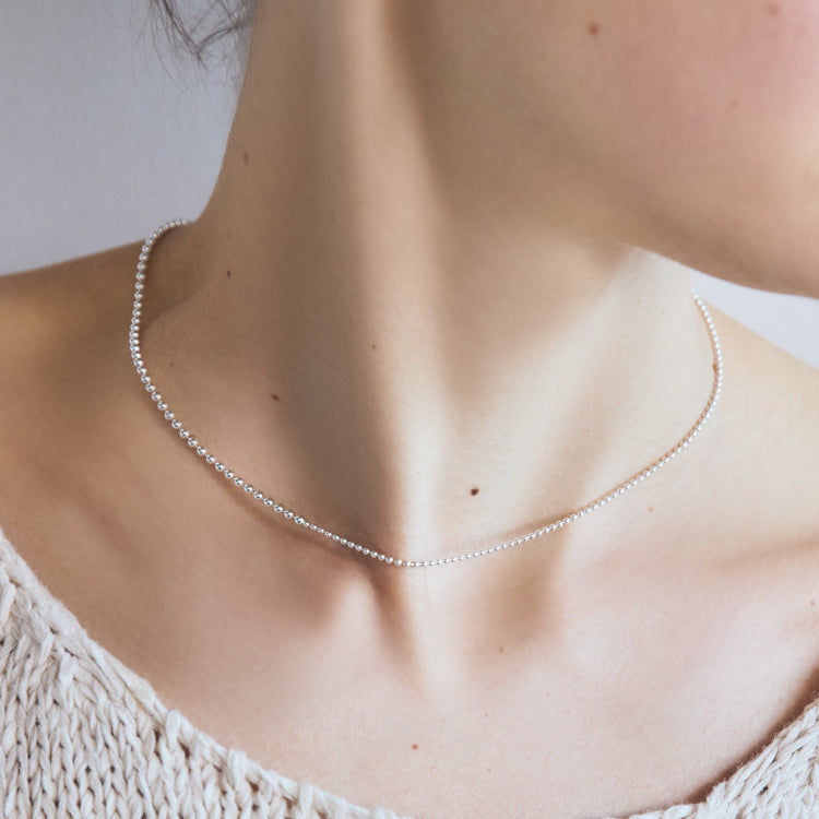 Nova vol.1】ボールチェーンコンビネックレス SV 40cm