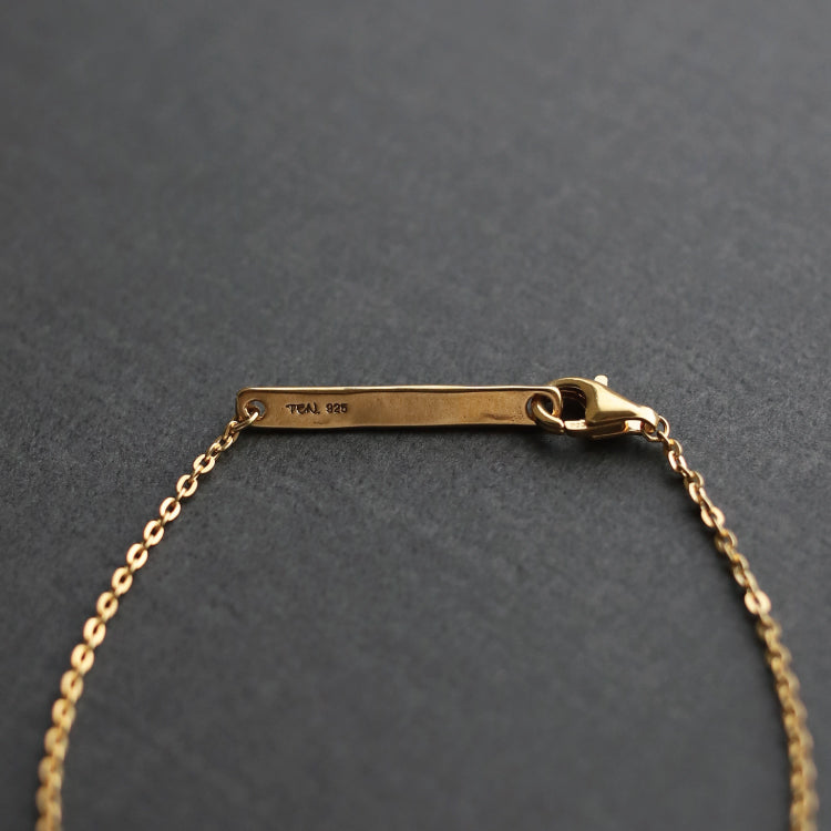 フラットケーブルチェーンブレスレット GD