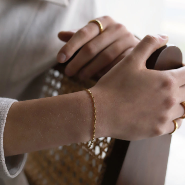 【PRE RELEASE】barley corn chain bracelet GD