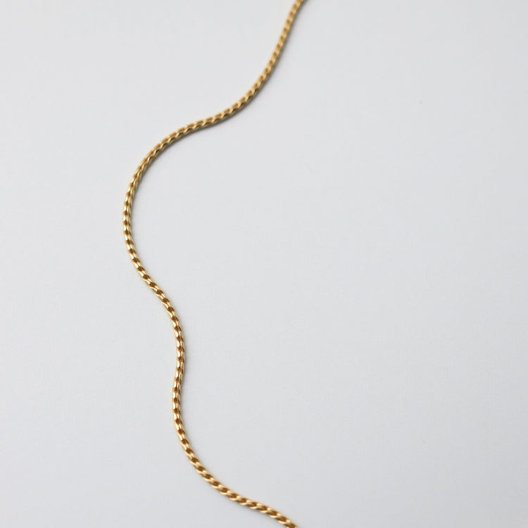 ツイストチェーンネックレス GD 38cm