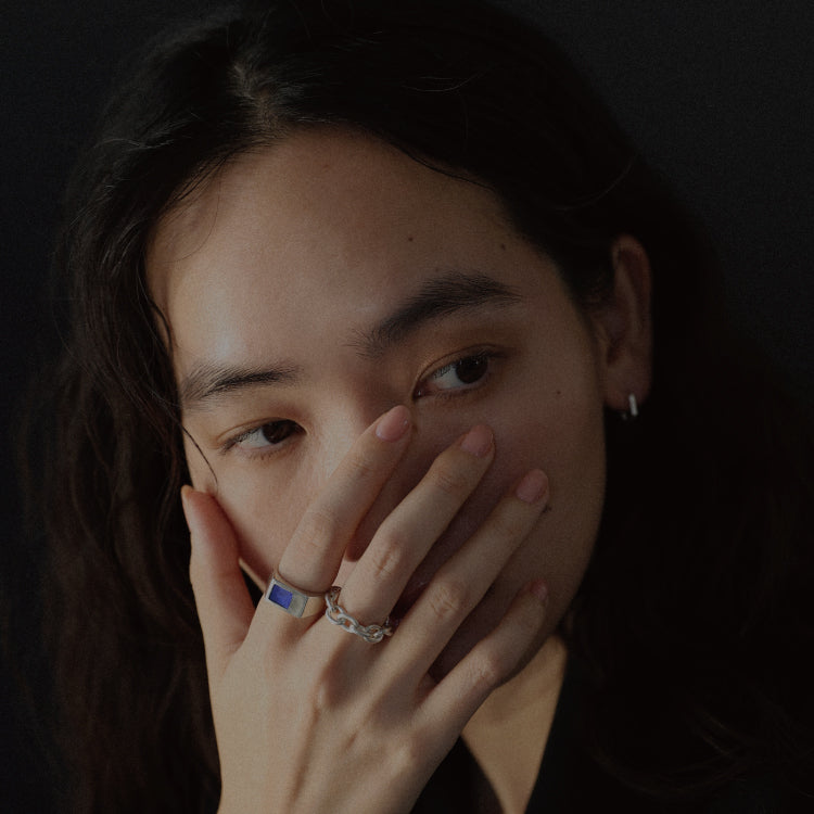puzzle ring(lapis lazuli)