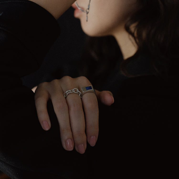puzzle ring(lapis lazuli)