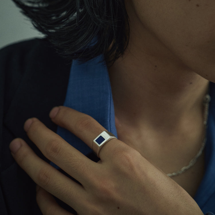 puzzle ring(lapis lazuli)