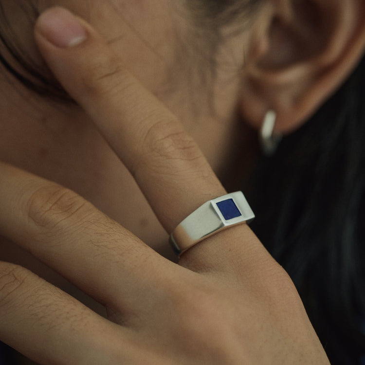 puzzle ring(lapis lazuli)