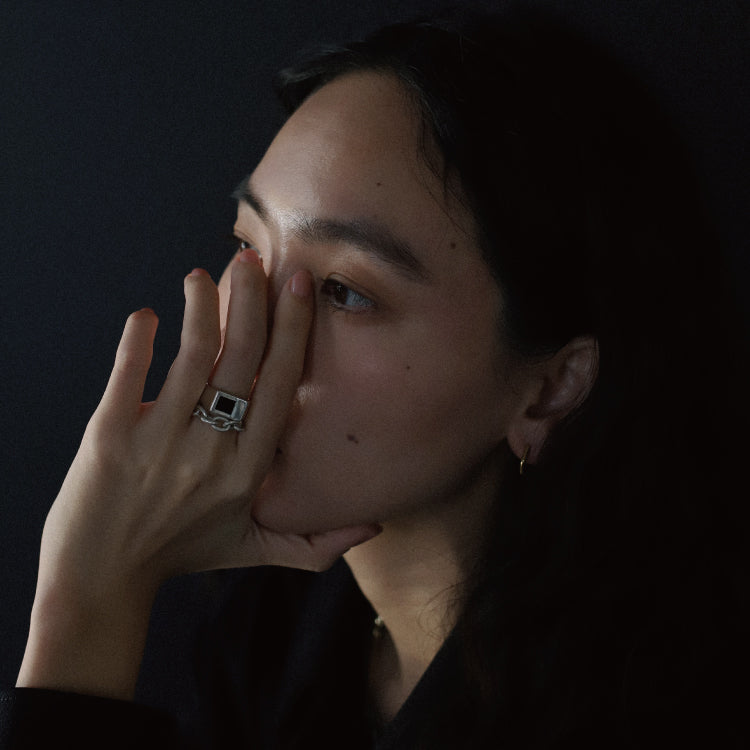 puzzle ring(black onyx)