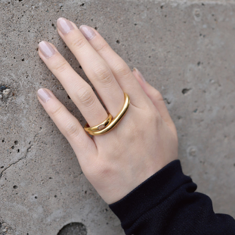 【Recall coming soon…】dear ring GD (white quartz)