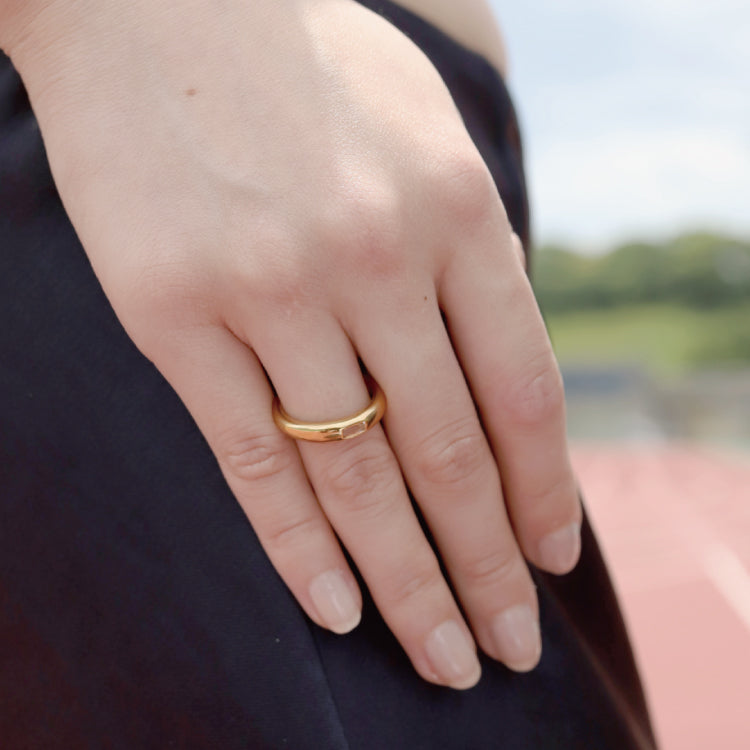 【Recall coming soon…】dear ring GD (white quartz)