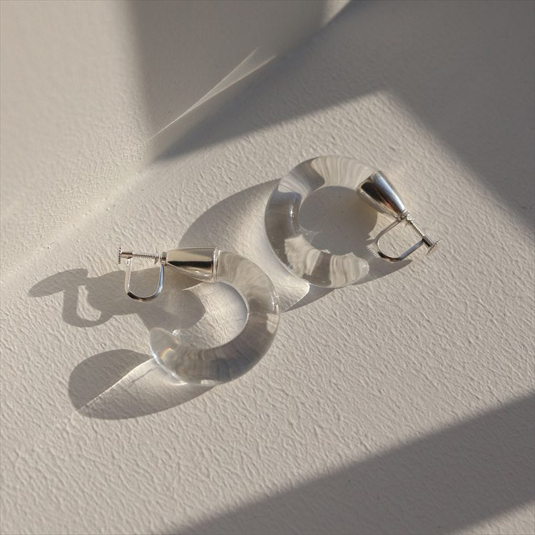 【SALE】グラスプールイヤリング SV