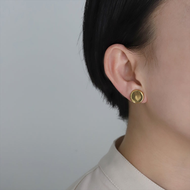 【ONLY STOCK】サークルプットイヤリング GD