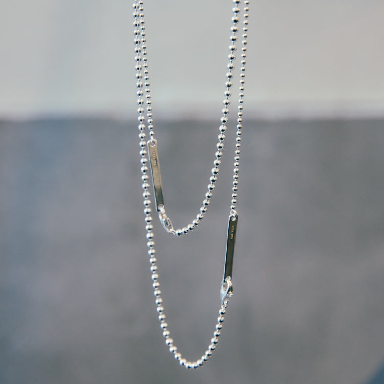 【先行販売】ボールチェーンコンビネックレス SV 50cm