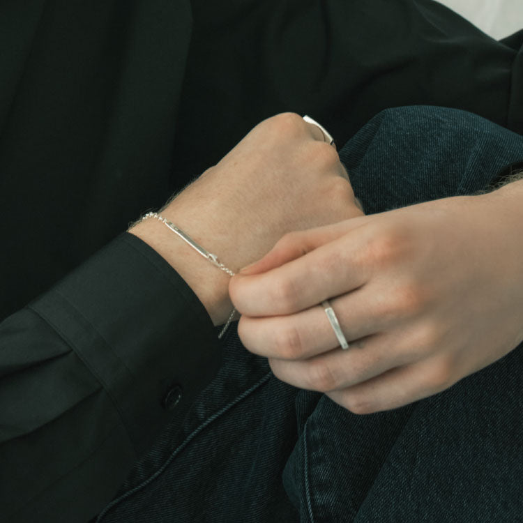 【TEN. × BEAUTY&YOUTH】ループコンビチェーンブレスレット SV-M-