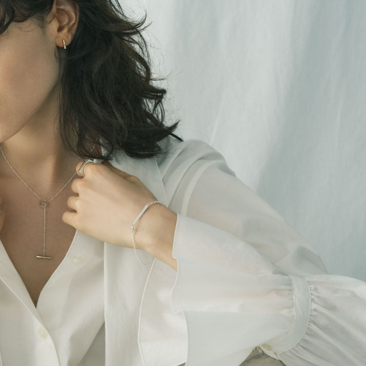 【TEN. × BEAUTY&YOUTH】ループコンビチェーンブレスレット SV