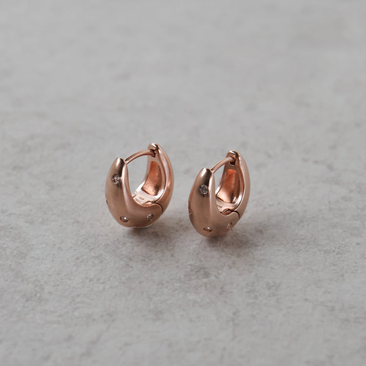 【期間限定｜ピンクゴールド受注】ポルカピアス PG (CZ)