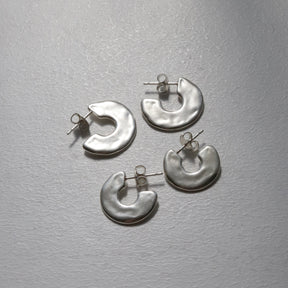 【SALE】[ONLINE STORE限定]フラットサークルピアス SV-S-