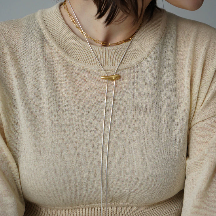 TEN.×CLANE PUFF CHAIN NECKLACE-