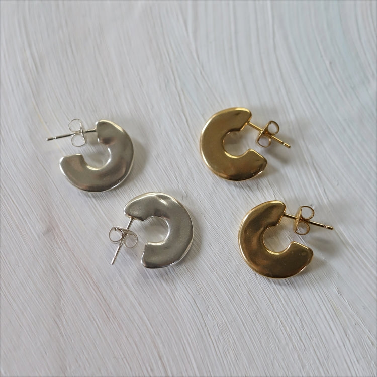 [ONLY STOCK] [ONLINE STORE Limited] flat circle earrings