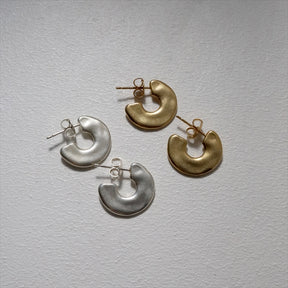 [ONLY STOCK] [ONLINE STORE Limited] flat circle earrings